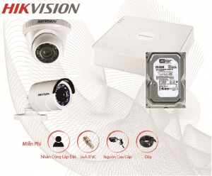 Trọn bộ Camera Hikvision 2 mắt HD 1.0M