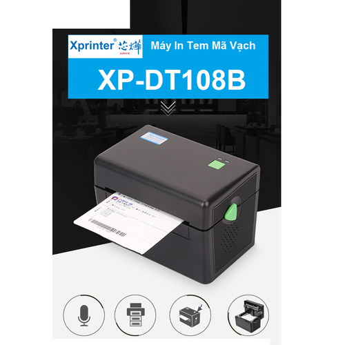 Máy In Tem Nhãn Vận Chuyển Xprinter XP-DT108B 