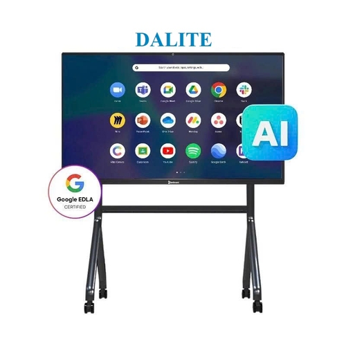 Màn Hình Tương Tác Thông Minh 65 inch 4k Dalite DA65LED-AC128 Camera AI 48MP Androi 14, Tấm Nền BOE A+, Main CVTE